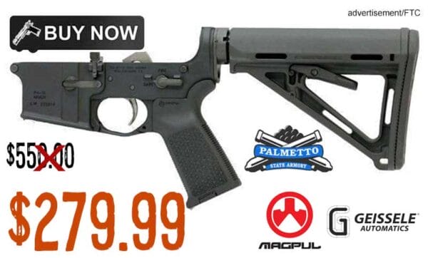 PSA – PALMETTO STATE ARMORY AR15 COMPLETE STEALTH LOWER MAGPUL MOE