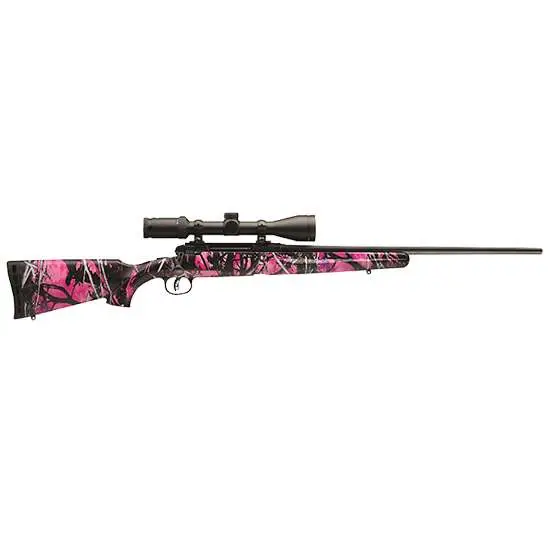 Savage 57272 Axis XP Compact 243 Win 4+1 20″ Muddy Girl Matte Black Right Youth/Compact Hand Weaver 3-9x40mm Scope