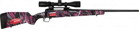 Savage 57339 110 Apex Hunter XP 308 Win 4+1 20″ Muddy Girl Matte Black Right Hand